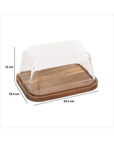 Boîte à fromage Harmony avec couvercle acacia