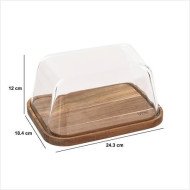 Boîte à fromage Harmony avec couvercle acacia
