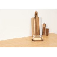 Beurrier Harmony acacia et verre transparent