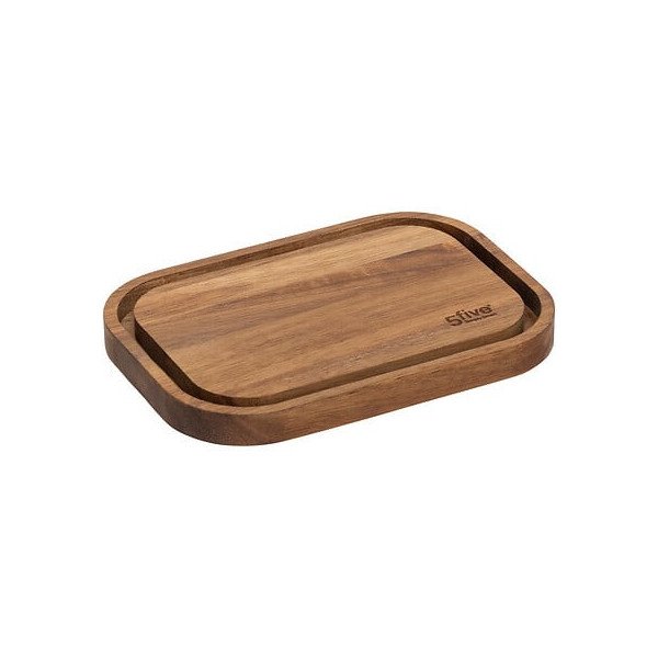 Beurrier Harmony acacia et verre transparent