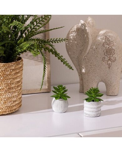 Mini plante décorative en ciment – Style moderne