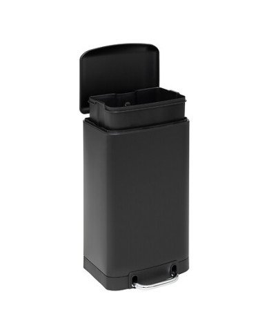 Poubelle à pédale Ariane 20 L métal noir