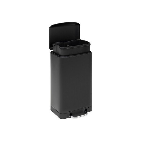 Poubelle à pédale Ariane 20 L métal noir