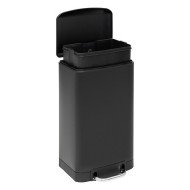 Poubelle à pédale Ariane 20 L métal noir