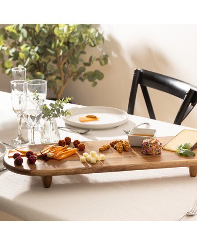 Planche de présentation sur pied en acacia