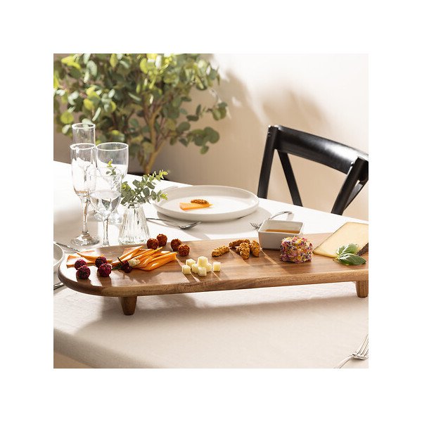 Planche de présentation sur pied en acacia