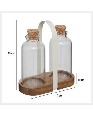 Set bouteilles huile et vinaigre Harmony