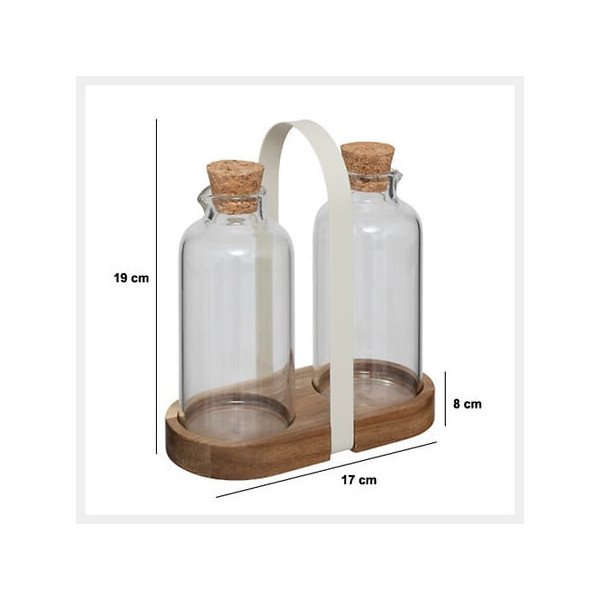 Set bouteilles huile et vinaigre Harmony