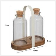 Set bouteilles huile et vinaigre Harmony
