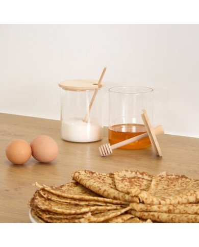 Pot à miel Hermet en verre avec cuillère