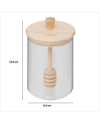 Pot à miel Hermet en verre avec cuillère