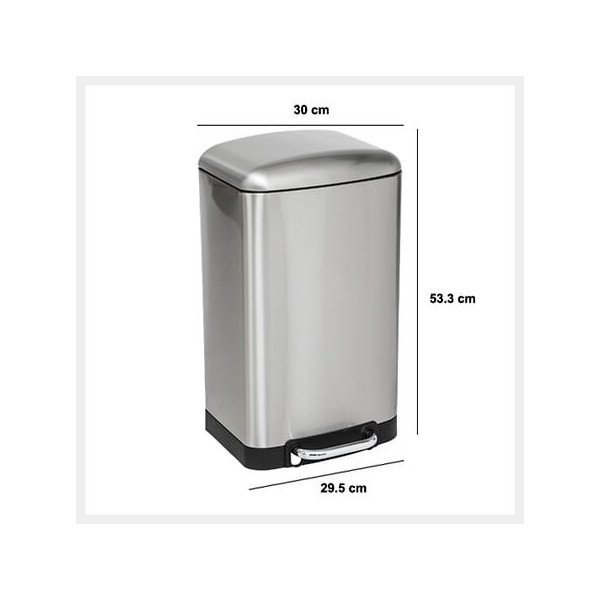 Poubelle à pédale Ariane 20 L inox