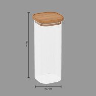 Bocal Hermet 2 L en verre et acacia
