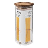 Bocal Hermet 2 L en verre et acacia