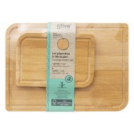 Lot de 2 planches à découper en bambou