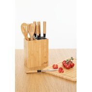 Bloc 5 couteaux et 5 ustensiles Blackbamboo