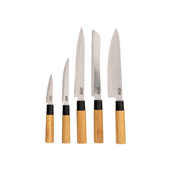 Bloc 5 couteaux et 5 ustensiles Blackbamboo
