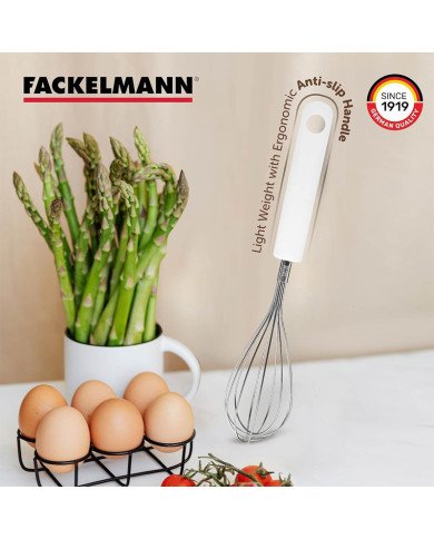 Fouet à œufs en PP/acier inoxydable 28cm Arcadalina - FACKELMANN Fouet à œufs en PP/acier inoxydable 28cm Arcadalina - FACKELMANN