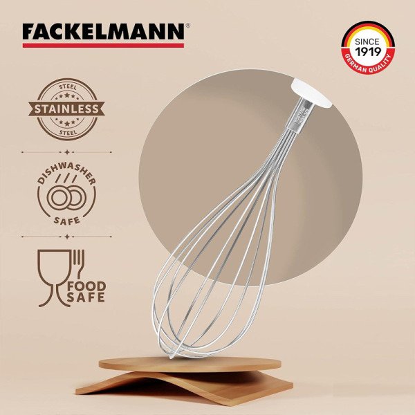 Fouet à œufs en PP/acier inoxydable 28cm Arcadalina - FACKELMANN Fouet à œufs en PP/acier inoxydable 28cm Arcadalina - FACKELMANN