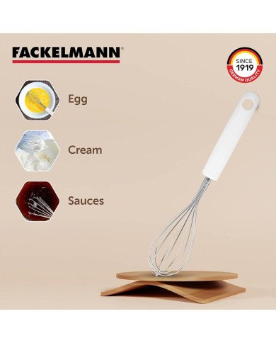 Fouet à œufs en PP/acier inoxydable 28cm Arcadalina - FACKELMANN Fouet à œufs en PP/acier inoxydable 28cm Arcadalina - FACKELMANN