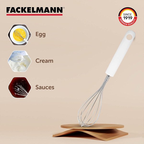 Fouet à œufs en PP/acier inoxydable 28cm Arcadalina - FACKELMANN Fouet à œufs en PP/acier inoxydable 28cm Arcadalina - FACKELMANN