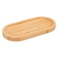 Assiette de présentation ovale 20 x 10 cm en bambou