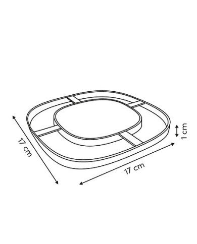 Dessous de plat Balm bois et acier blanc