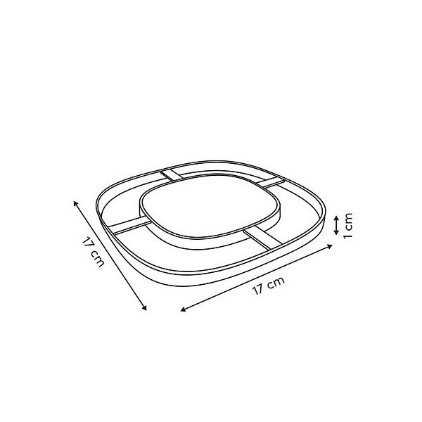 Dessous de plat Balm bois et acier blanc