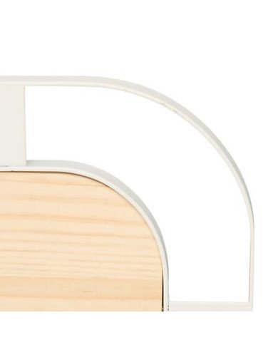 Dessous de plat Balm bois et acier blanc