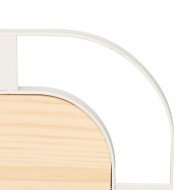 Dessous de plat Balm bois et acier blanc