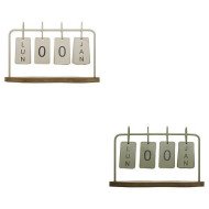 Calendrier décoratif en métal – Style industriel