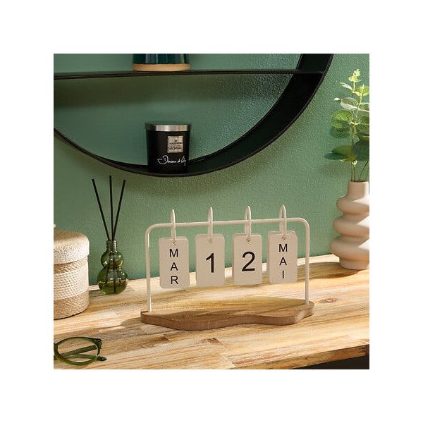 Calendrier décoratif en métal – Style industriel