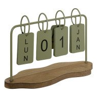 Calendrier décoratif en métal – Style industriel