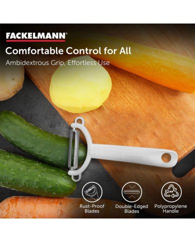 Éplucheur à légumes en acier inoxydable Arcadalina - FACKELMANN Éplucheur à légumes en acier inoxydable Arcadalina - FACKELMANN