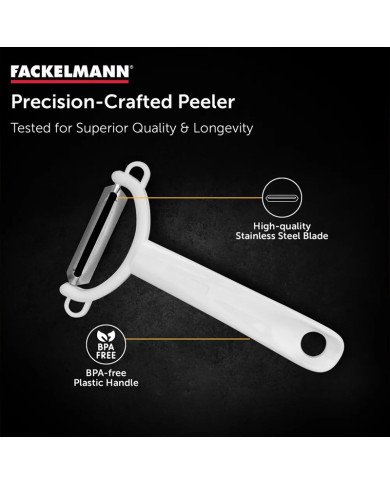 Éplucheur à légumes en acier inoxydable Arcadalina - FACKELMANN Éplucheur à légumes en acier inoxydable Arcadalina - FACKELMANN