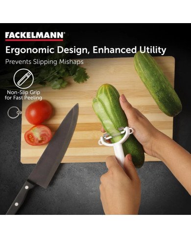 Éplucheur à légumes en acier inoxydable Arcadalina - FACKELMANN Éplucheur à légumes en acier inoxydable Arcadalina - FACKELMANN