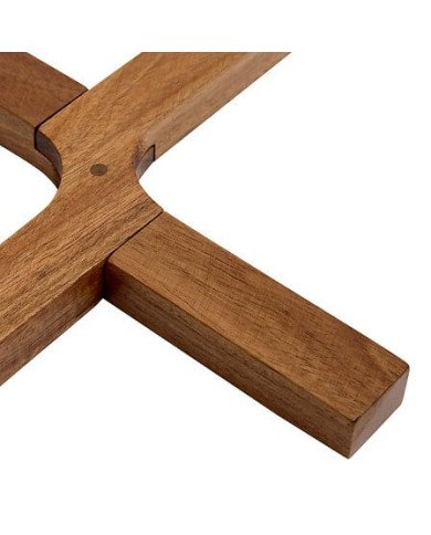 Dessous de plat croix en acacia