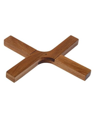 Dessous de plat croix en acacia