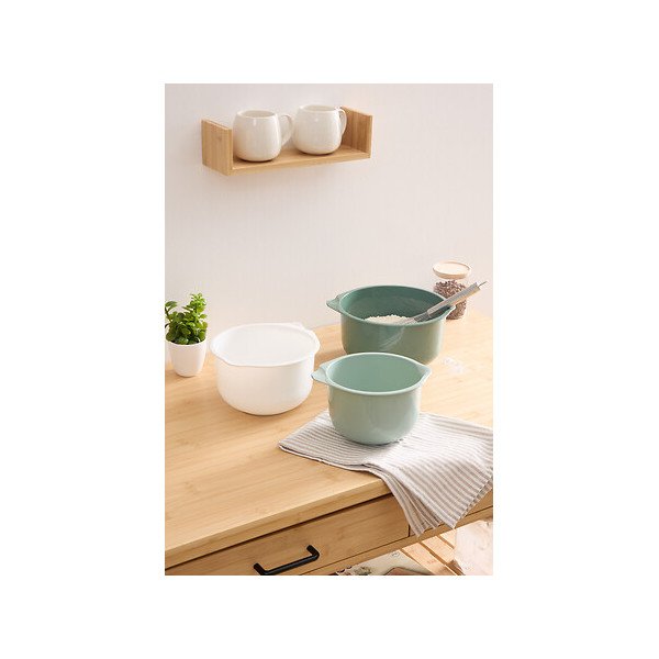 Lot de 3 bols à mixer emboîtables en plastique