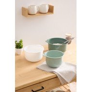 Lot de 3 bols à mixer emboîtables en plastique