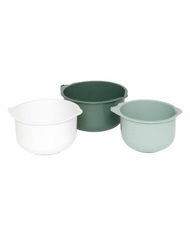 Lot de 3 bols à mixer emboîtables en plastique