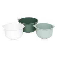 Lot de 3 bols à mixer emboîtables en plastique