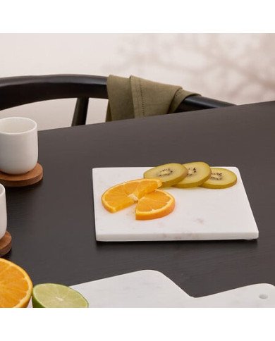 Dessous de plat en marbre blanc 19 x 19