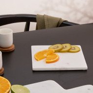 Dessous de plat en marbre blanc 19 x 19