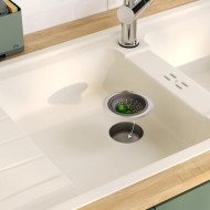 Grille d’évier Néo en inox et TPR gris