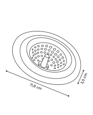 Grille d’évier Néo en inox et TPR gris