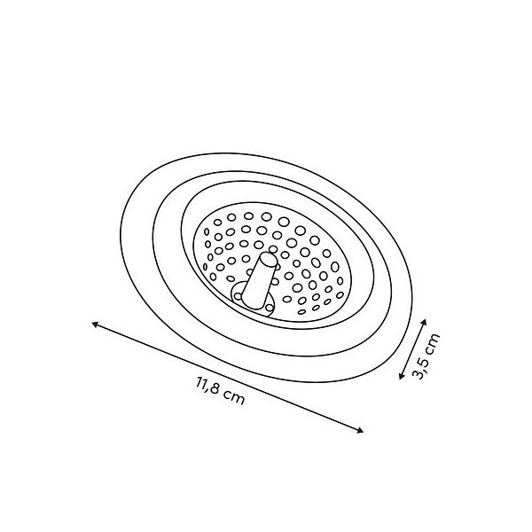 Grille d’évier Néo en inox et TPR gris