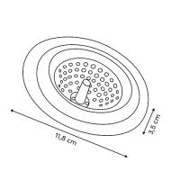 Grille d’évier Néo en inox et TPR gris