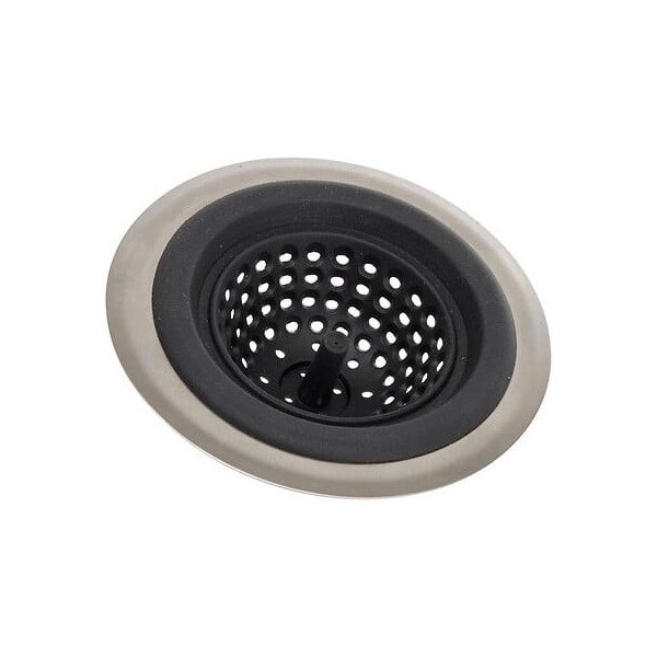 Grille d’évier Néo en inox et TPR gris