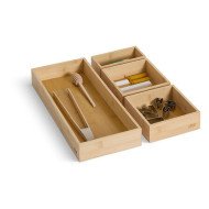 Organiseurs de tiroir en bambou – Lot de 4
